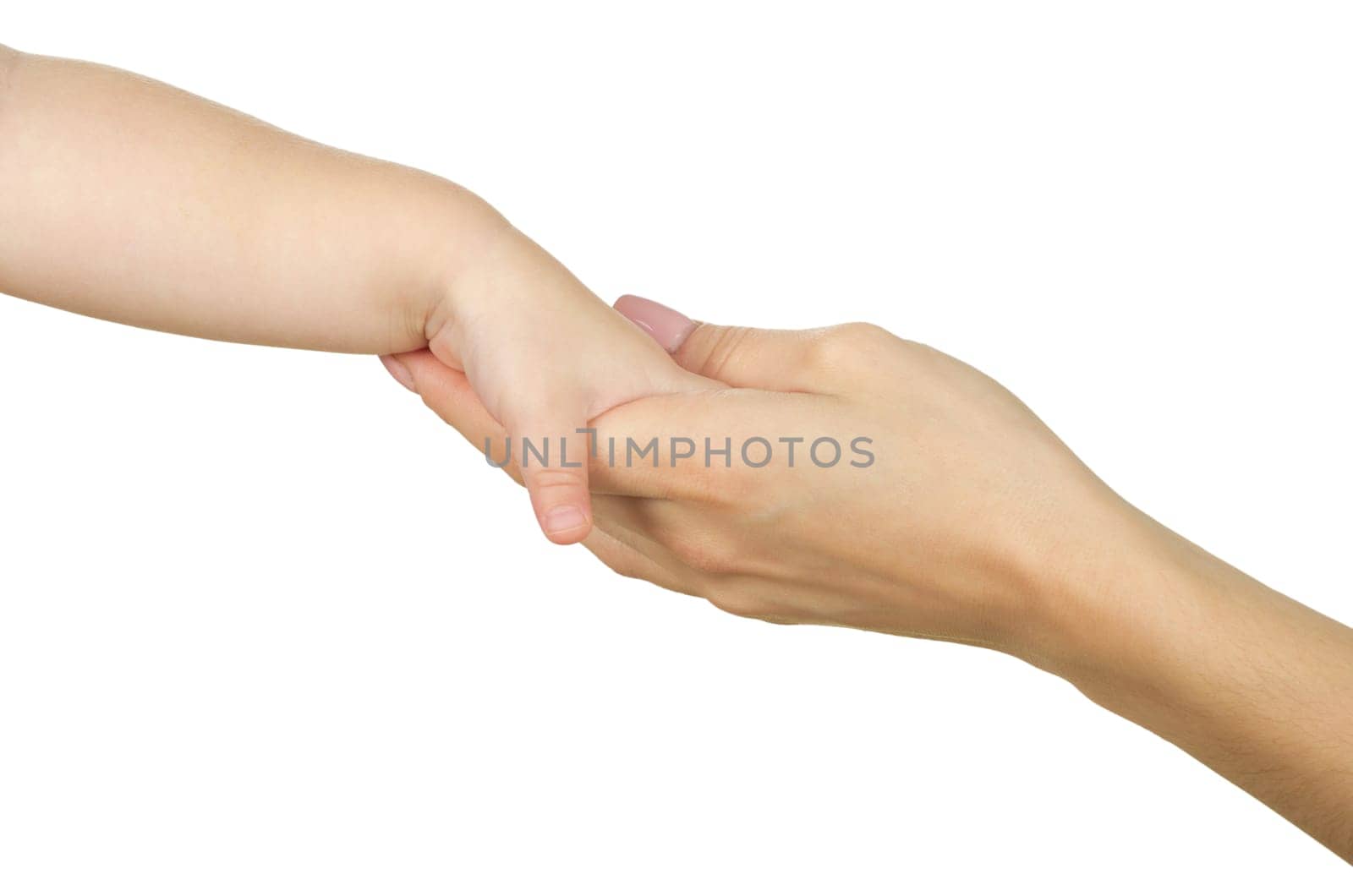 Baby hand holding mother hand
