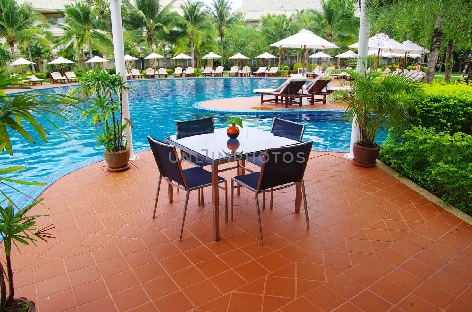 Tropical swimming pool in thailand
