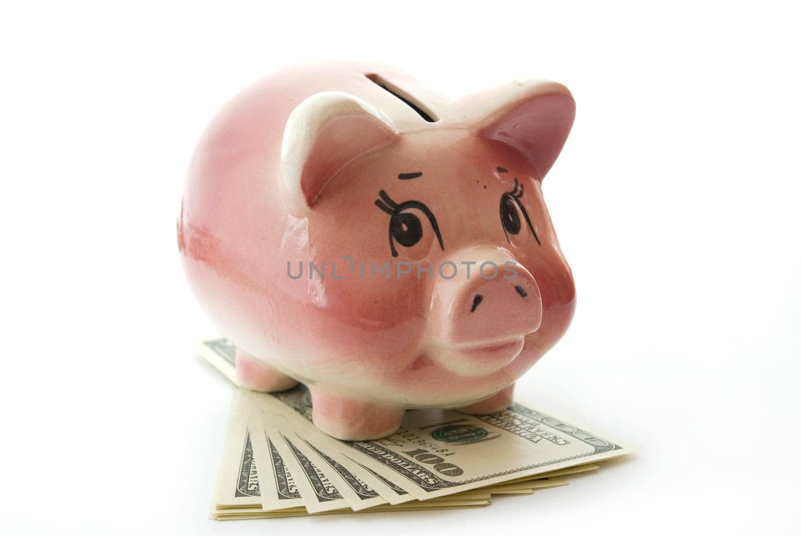 piggy bank on a  dollars