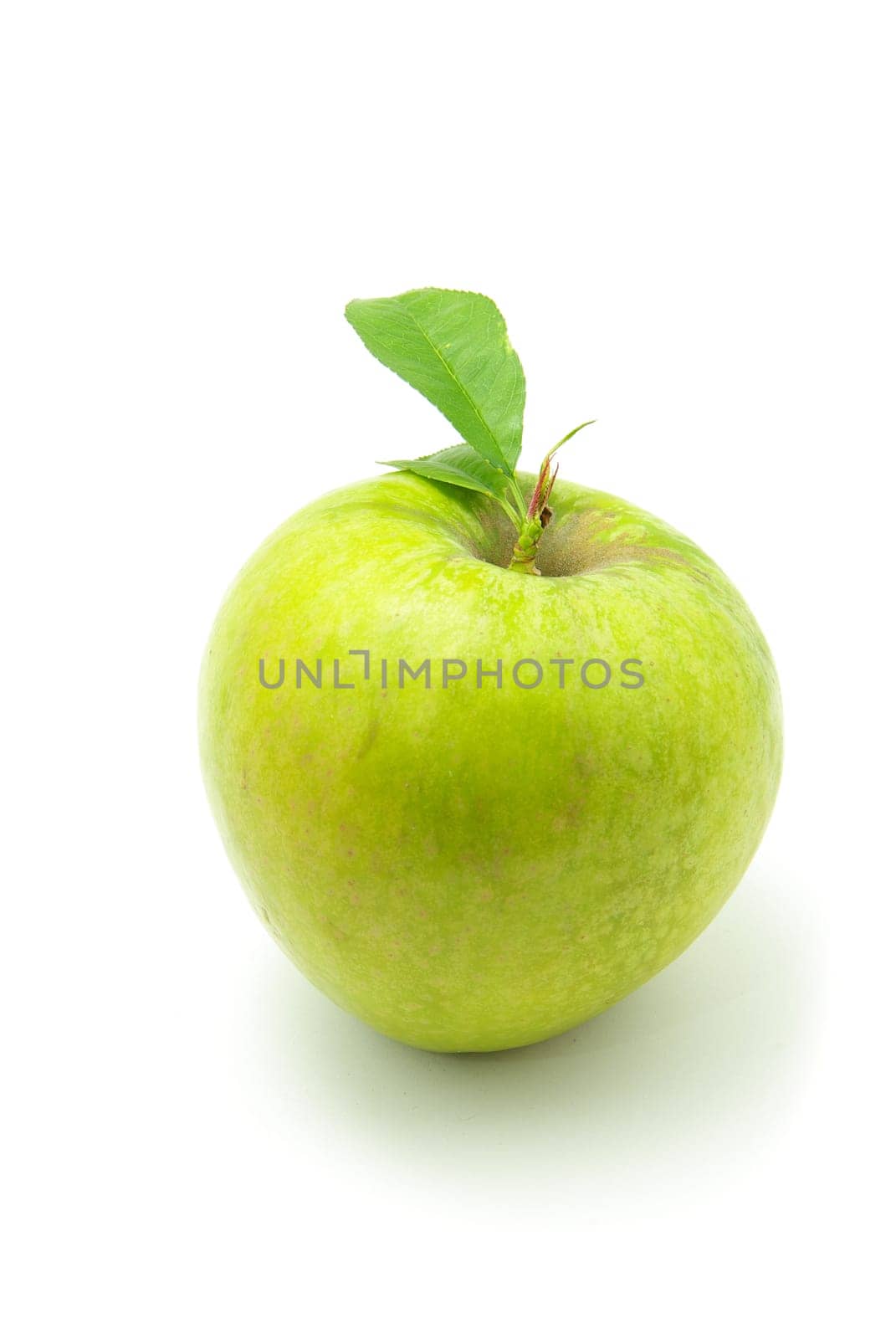 Ripe apple on a white background