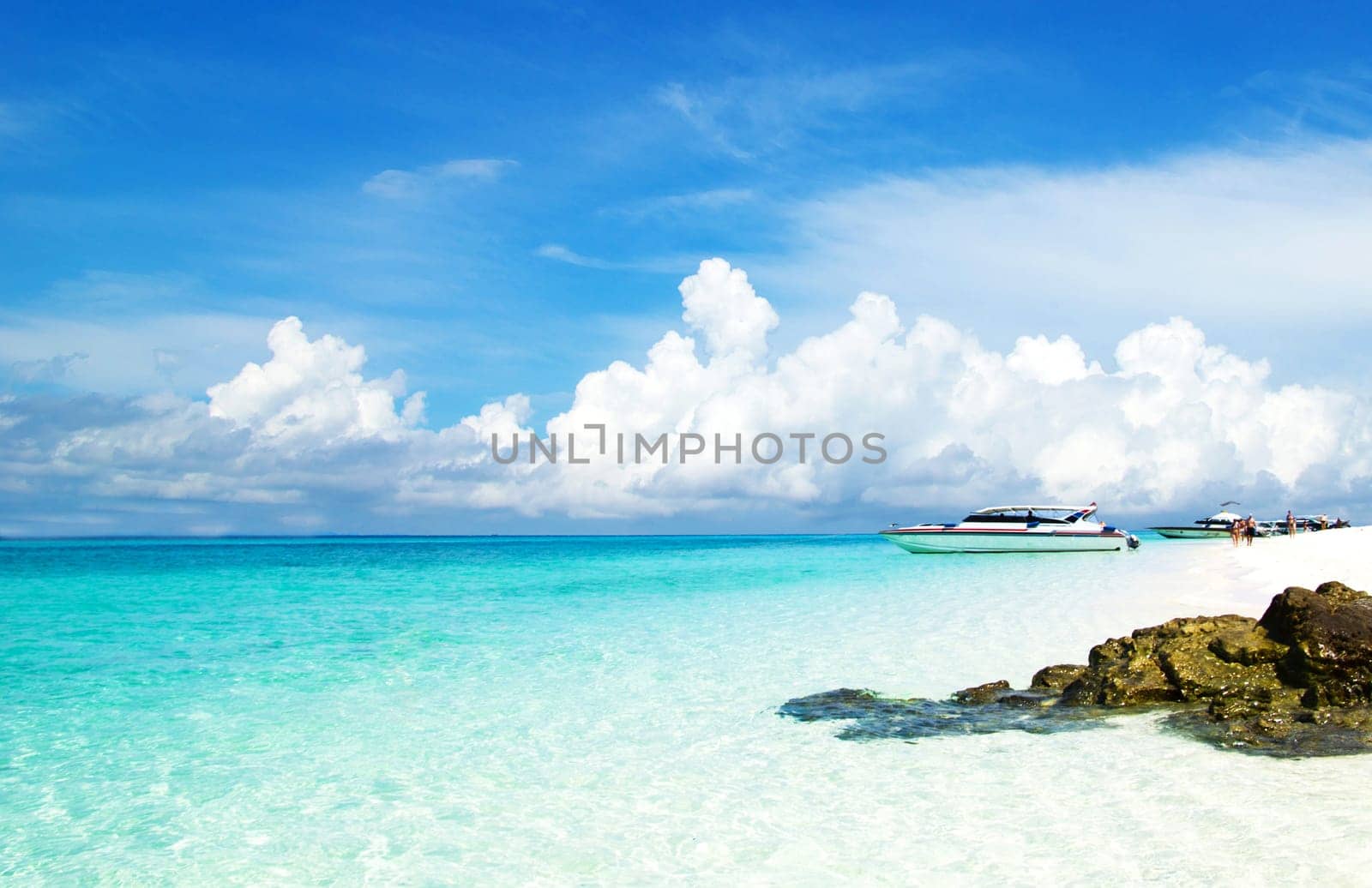 beautiful beach and tropical sea