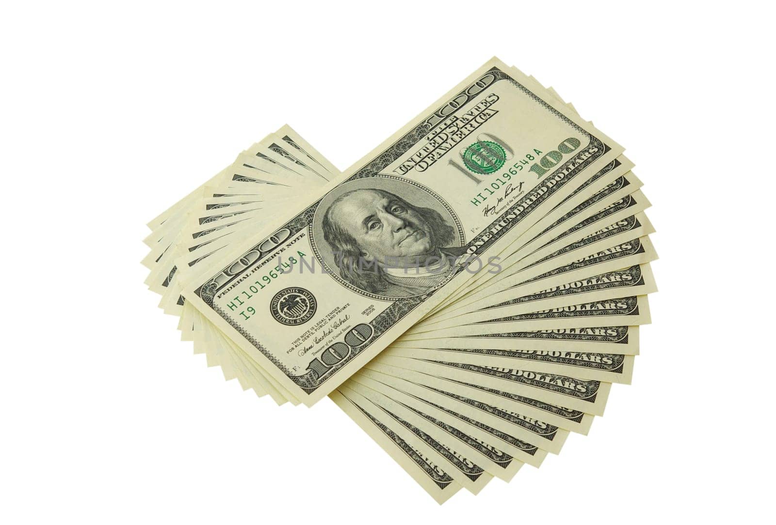 Money on the white background