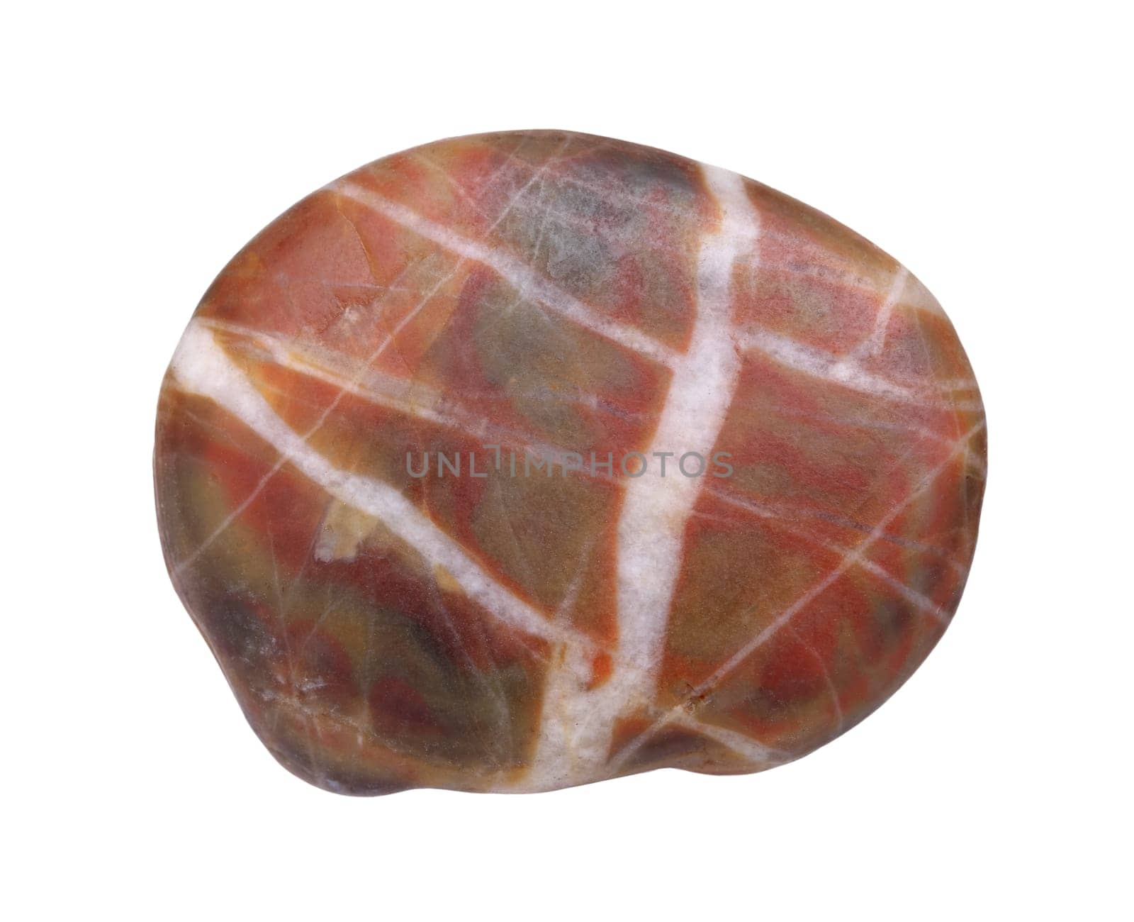 natural small granite stone on white background
