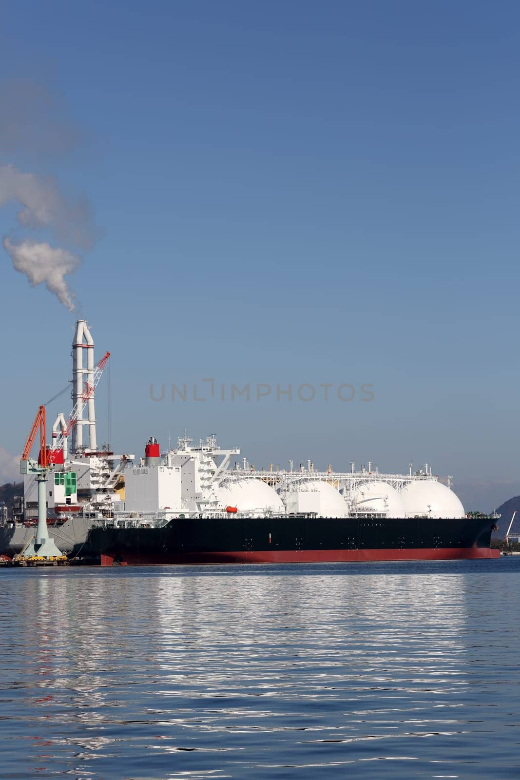 cargo ship docked in the port