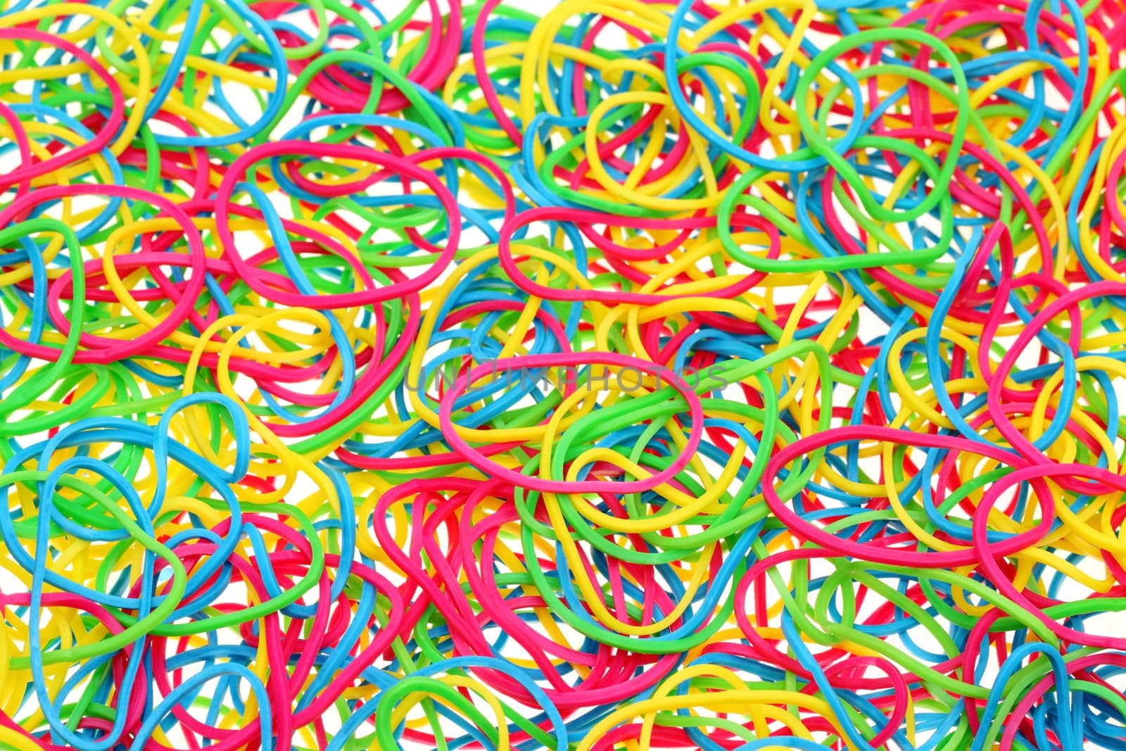 Colorful rubber bands background