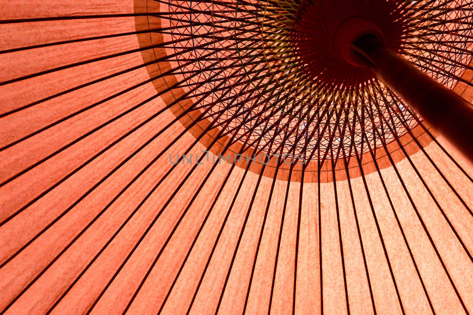 Close up of Japanese red umbrella