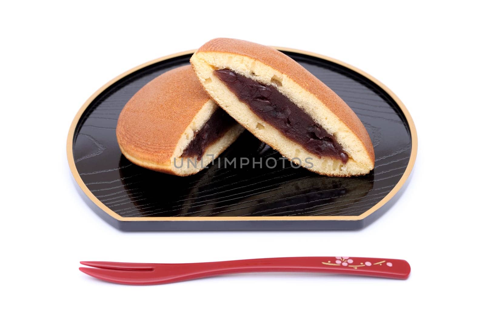 Dorayaki, Japanese confectionery on white background