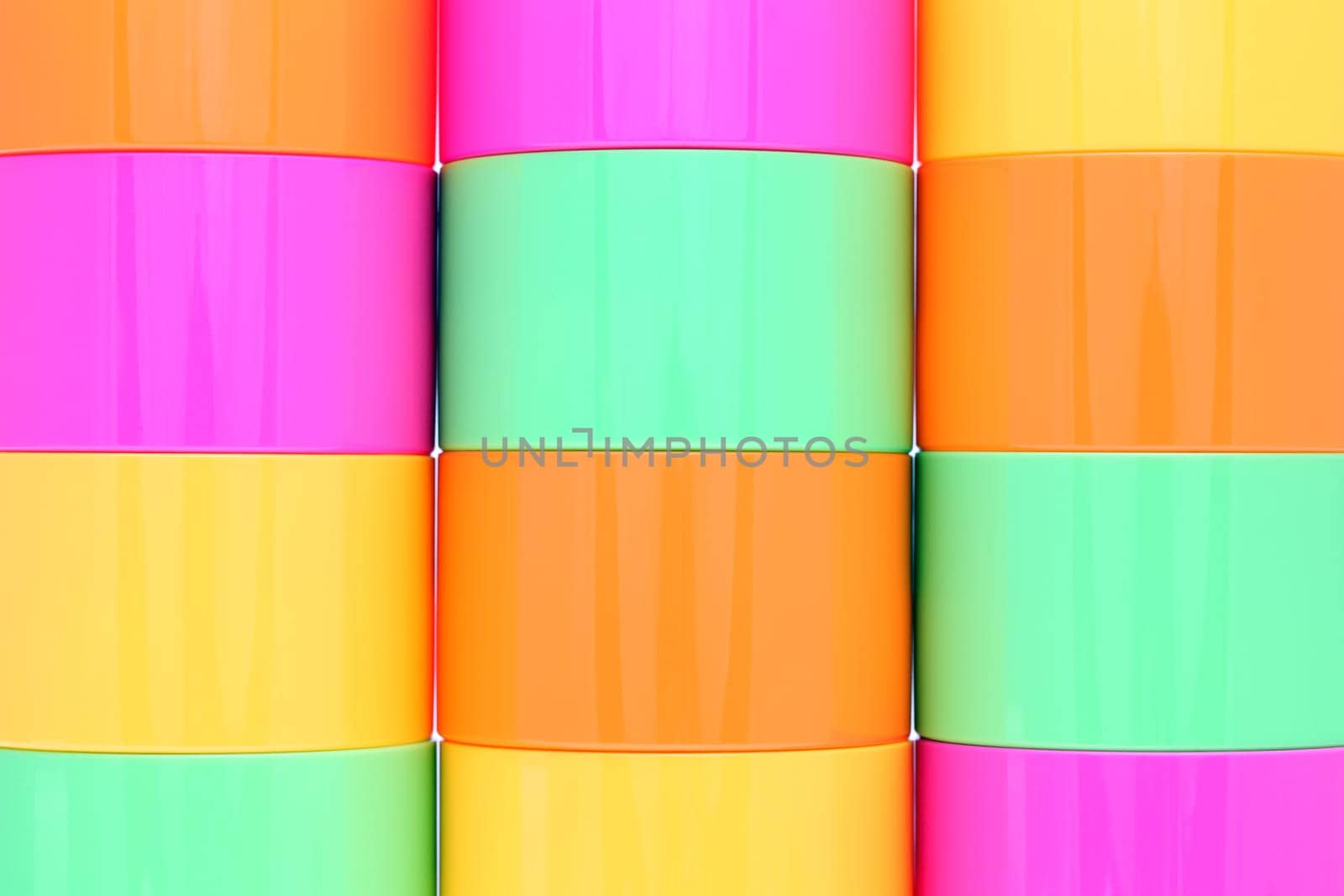 colorful plastic cups background