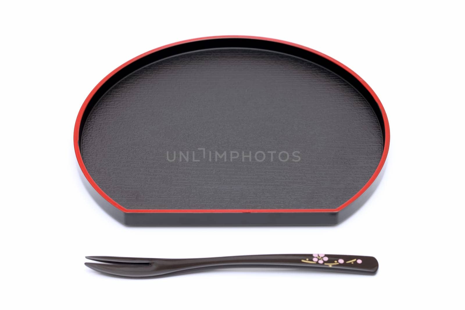 Japanese plate and fork
