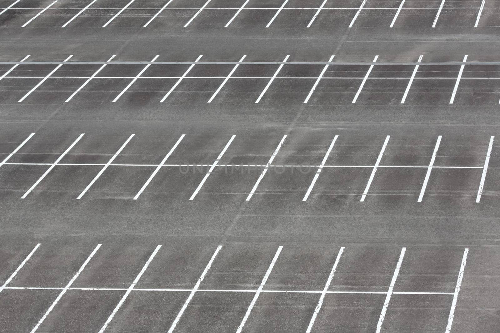 Empty car parking lot with white mark