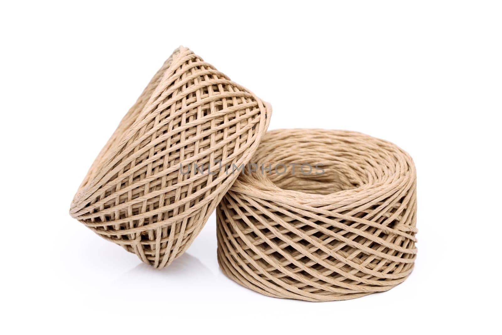 paper string on white background