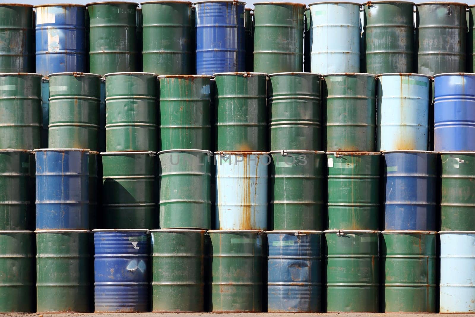 Oil barrels background
