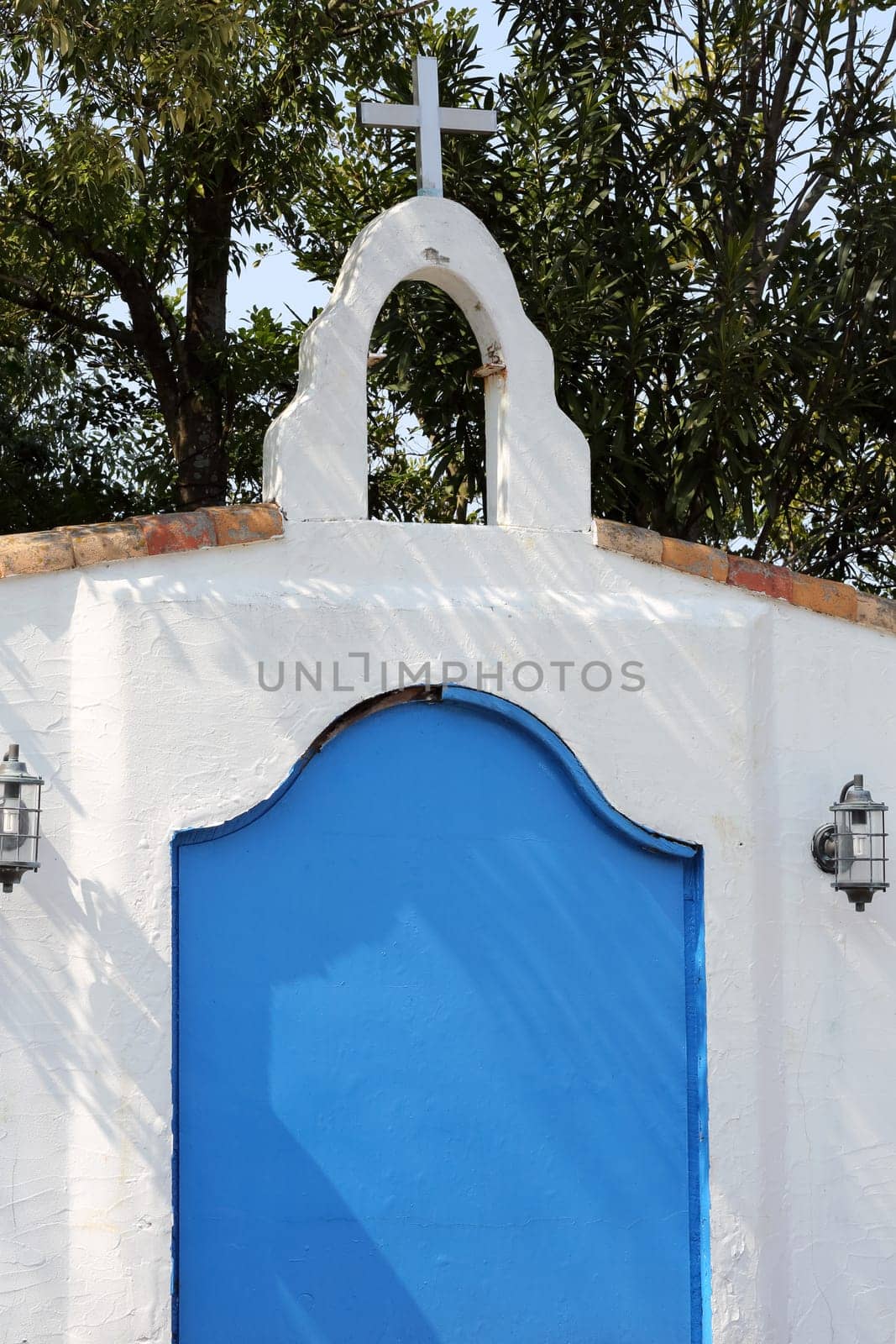 picture of small old chapel in forest