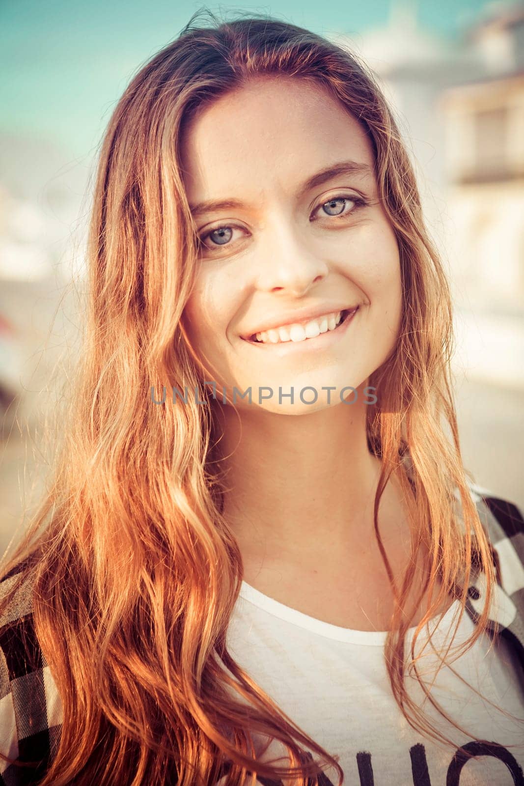 Outdoor portrait of a beautiful young woman