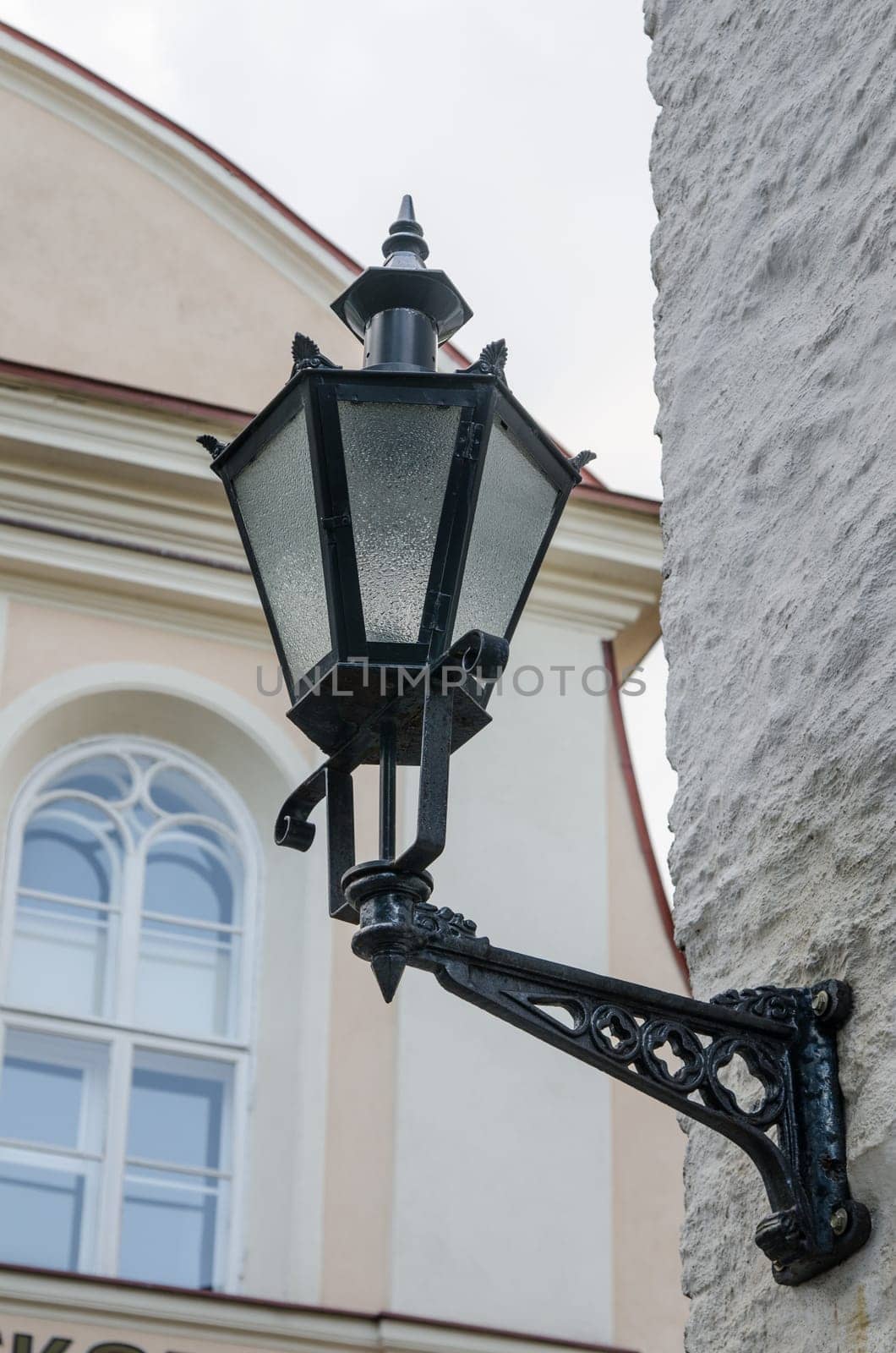 Beautiful lantern on a wall of the house in Old Tallinn