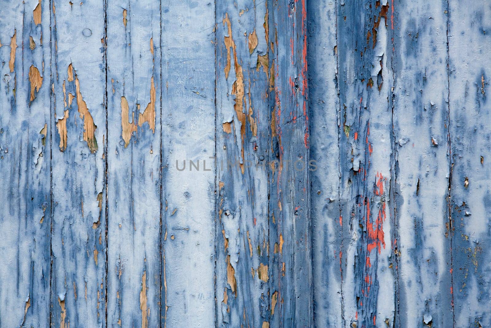 Blue peeling paint background
