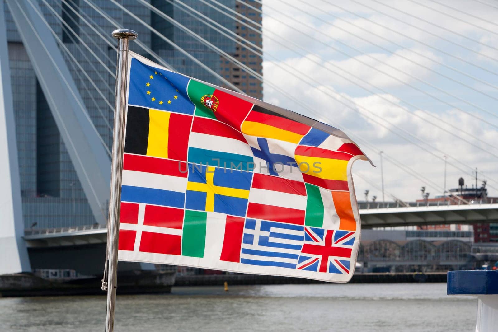 European flags united on one flag.