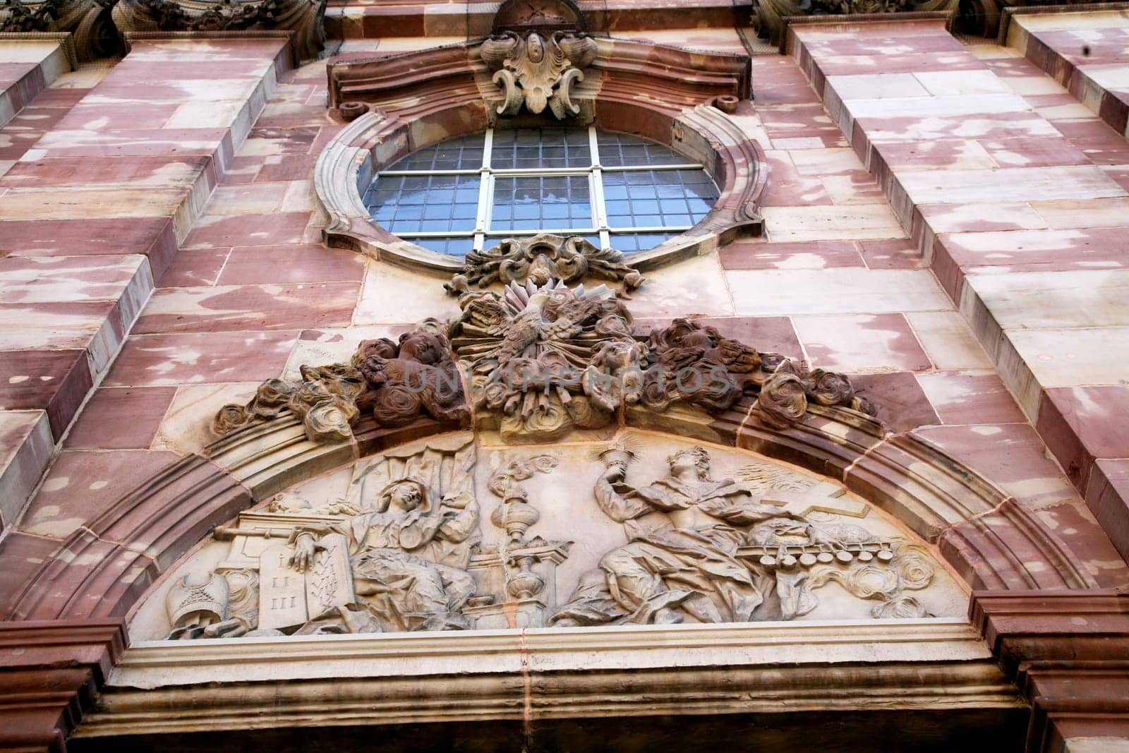 Detailed view of the Basilica of St. John in Saarbrücken