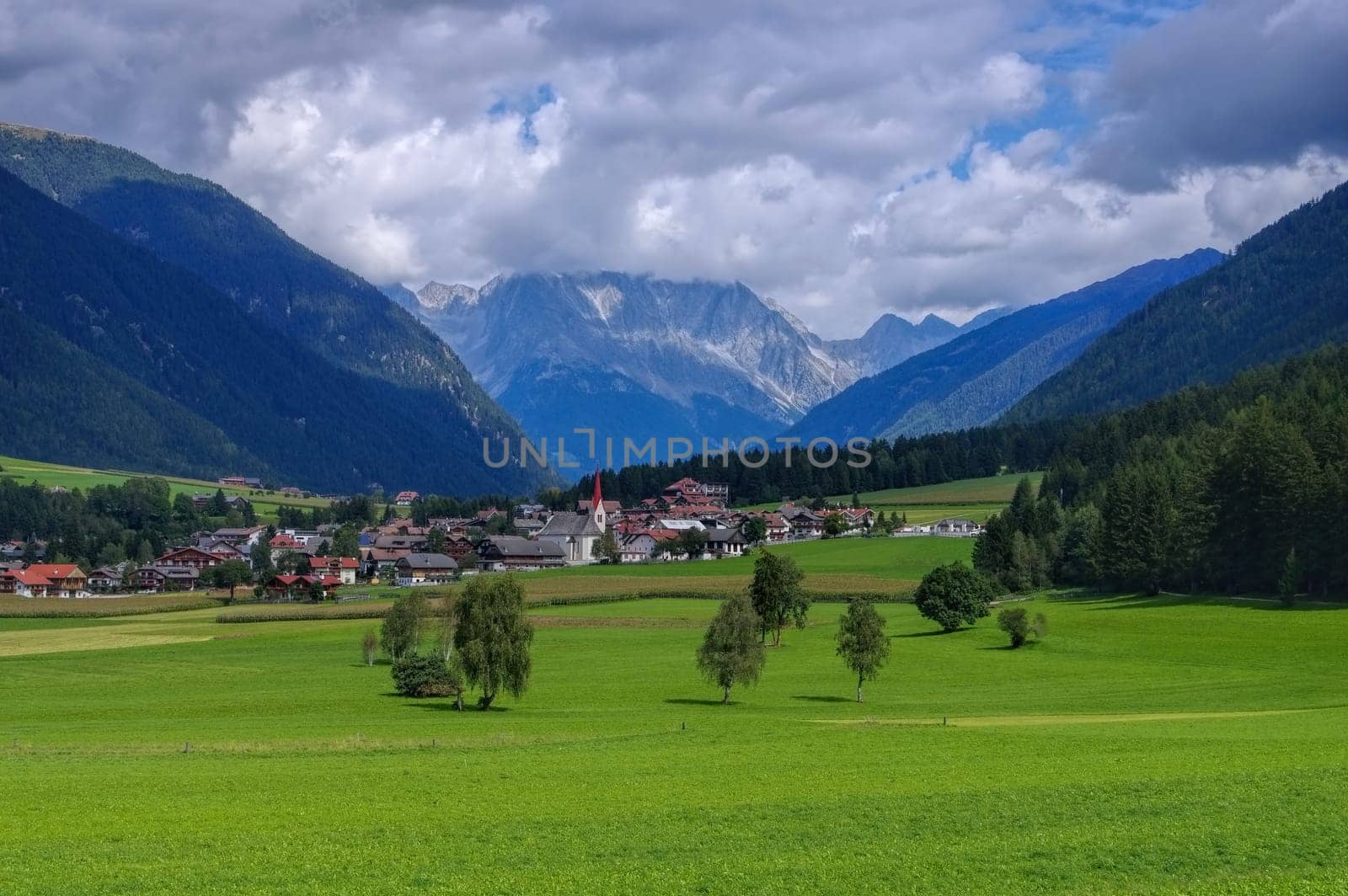 Antholz Valley in the Alps - Antholzer valley in italian Alps