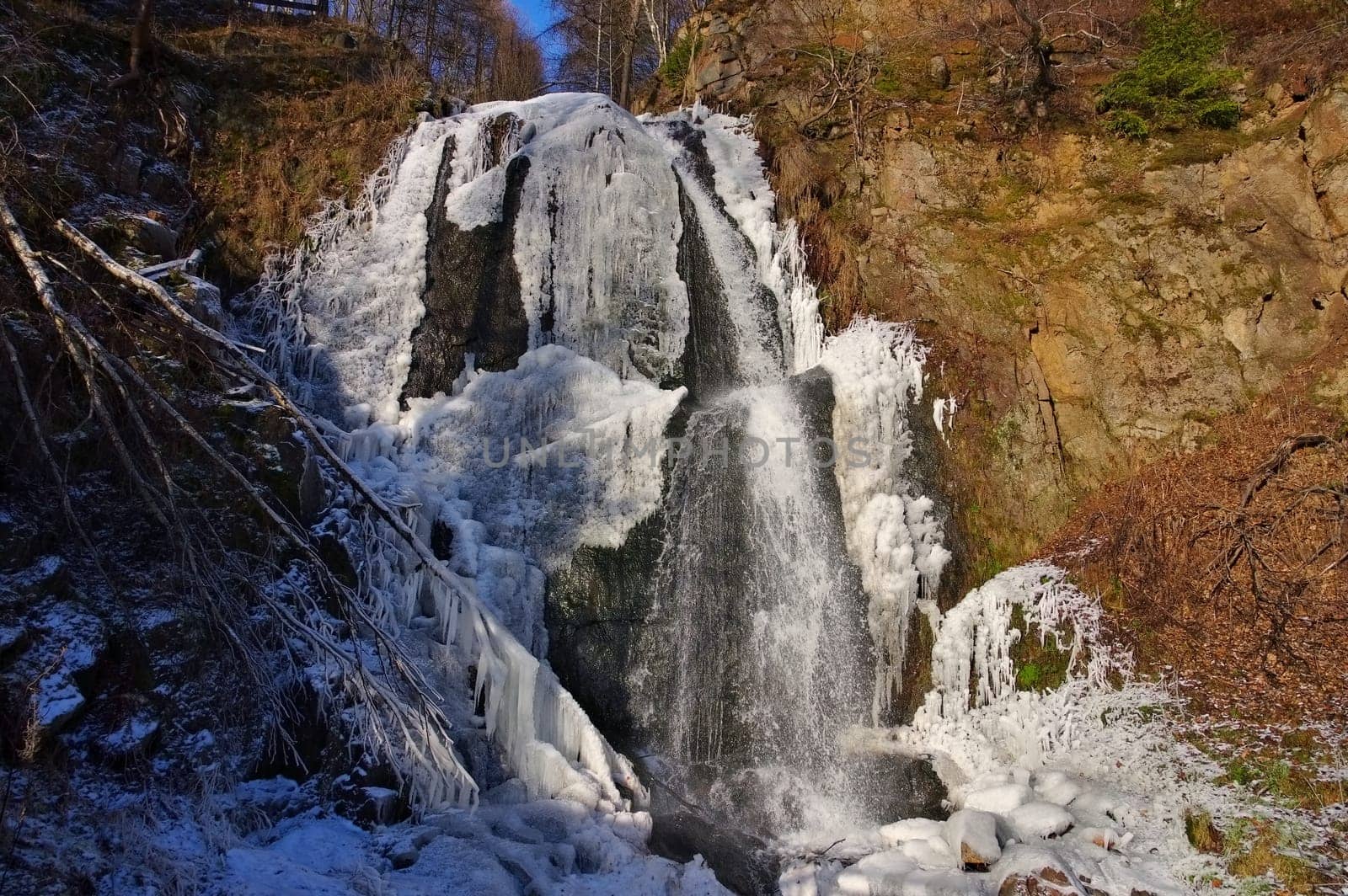 Geising in the Erzgebirge Tiefenbach Waterfall - Geising in Ore Mountains,the Tiefenbach-Waterfall