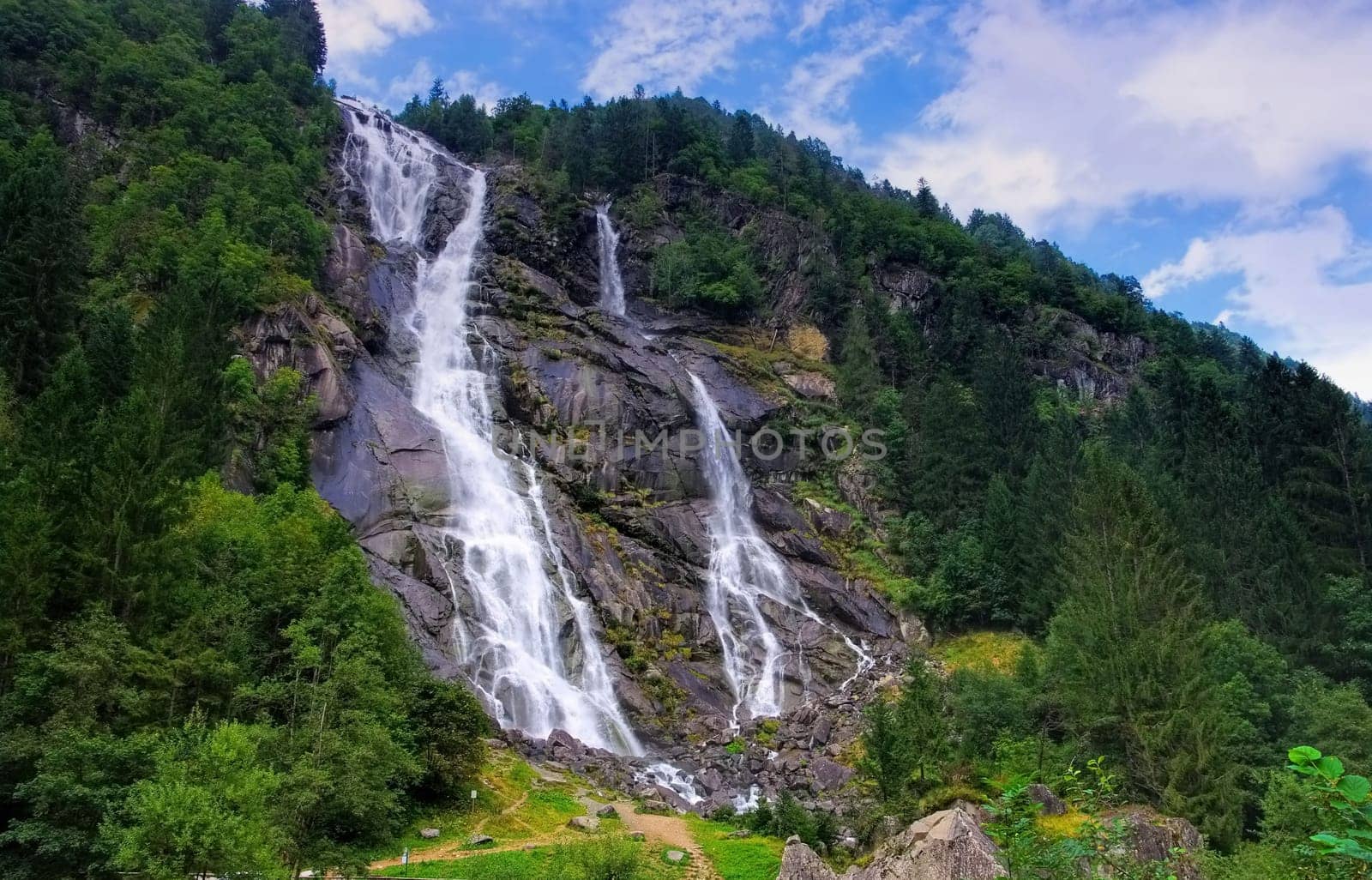 Nardis Waterfall in the Dolomites,Alps - Nardis Waterfall in Dolomites,Alps
