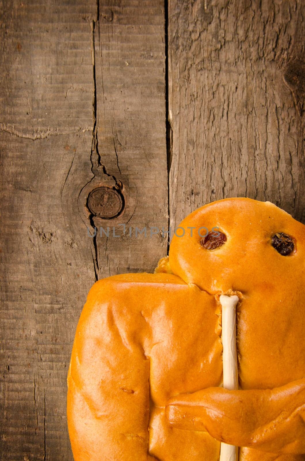 Traditional German Stutenkerl, pastry made man with a clay pipe usually available around Saint Nicholas Day