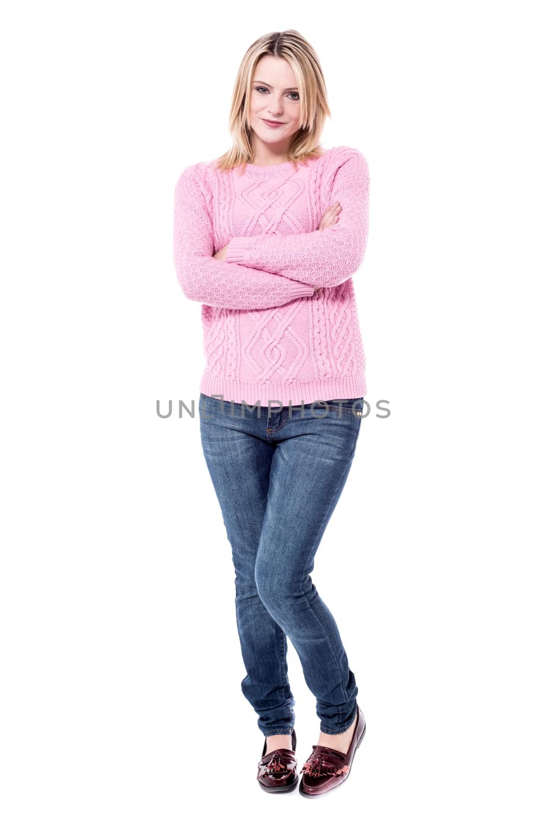 Full image of a woman with folded arms