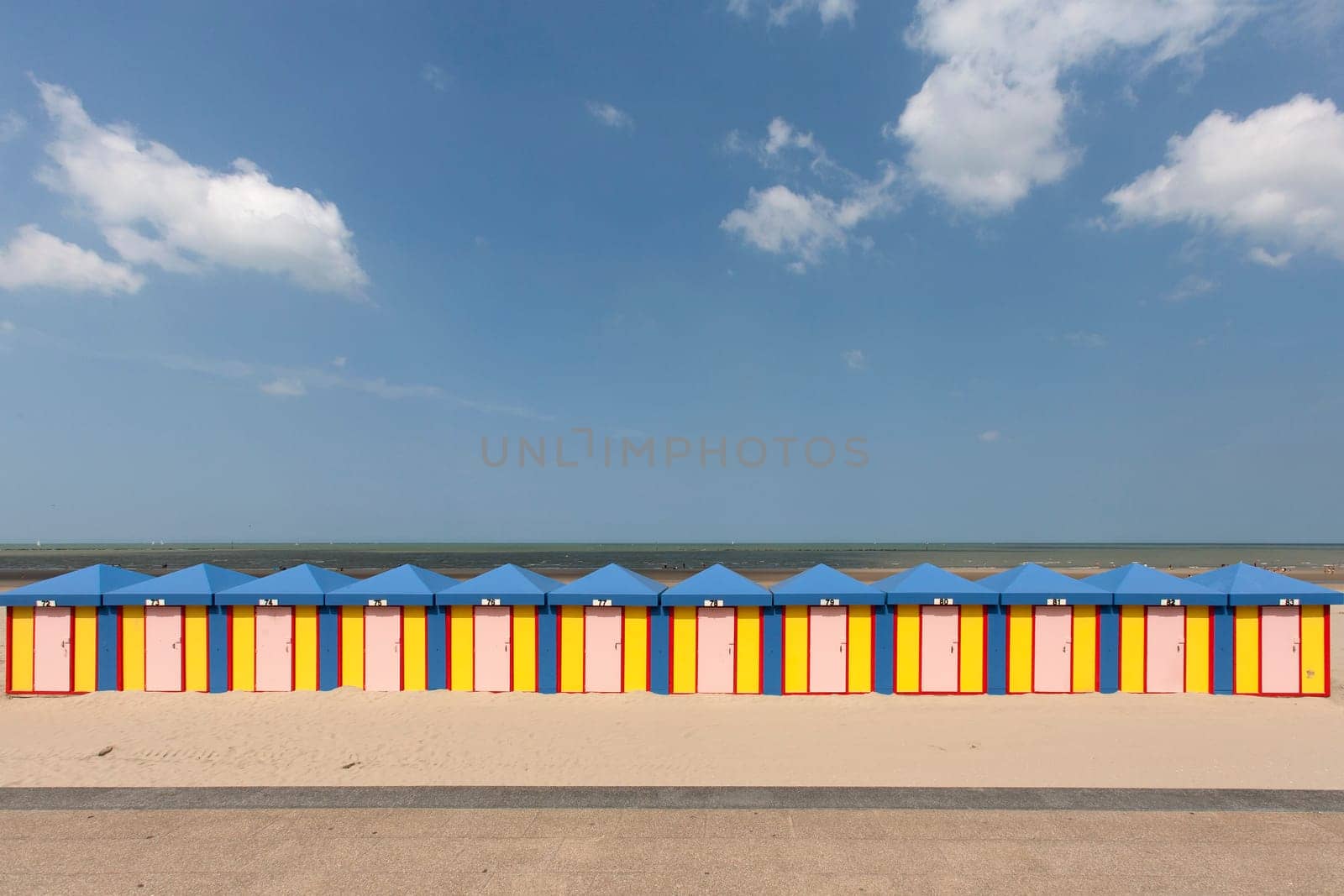 Beach huts in the North of France