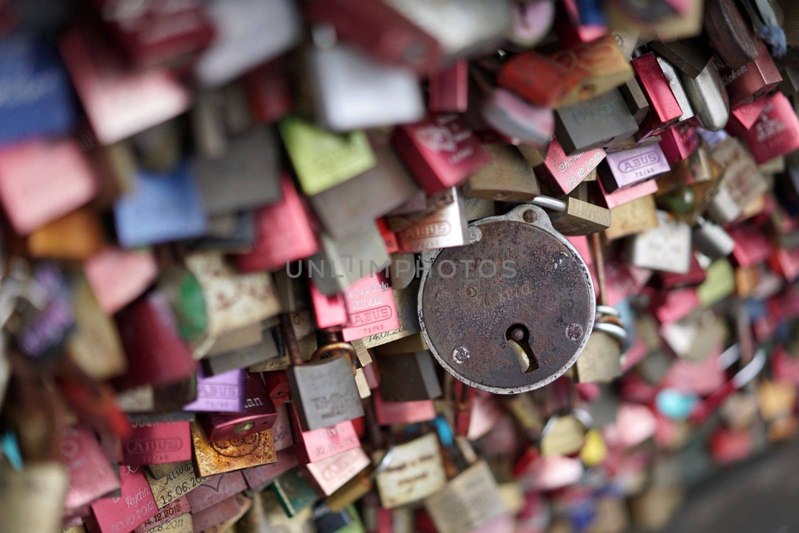 Padlocks at the Hohenzollern Bridge in Cologne