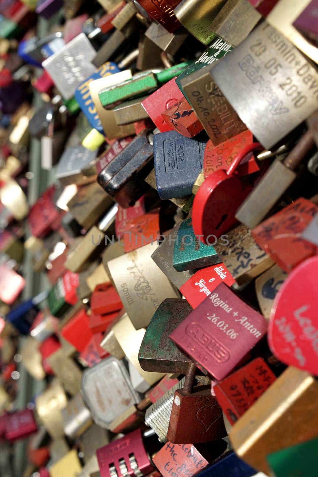 Padlocks at the Hohenzollern Bridge in Cologne