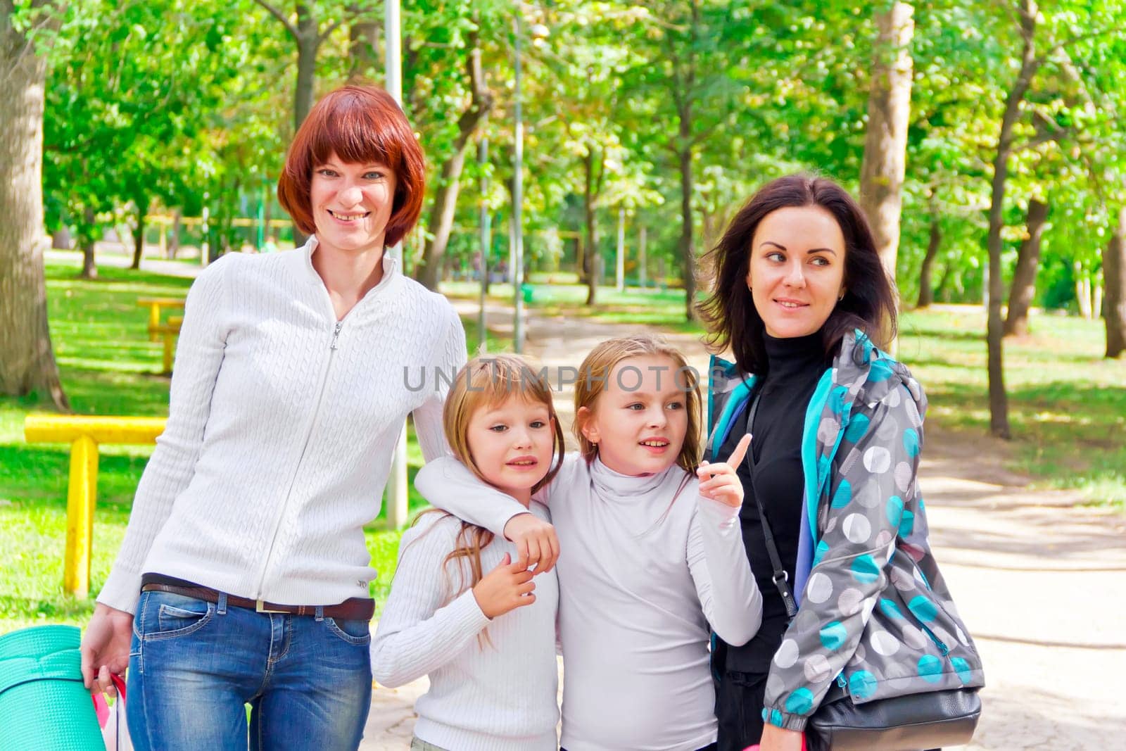 Photo of group beautiful people in summer