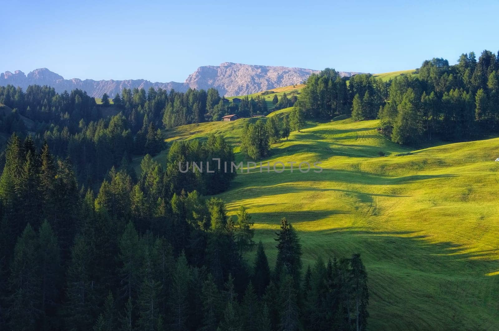 Landscape at The Mountain Schlern in South Tyrol,Italian Dolomites - landscape near mountain Schlern in Alto Adige,italian Dolomites