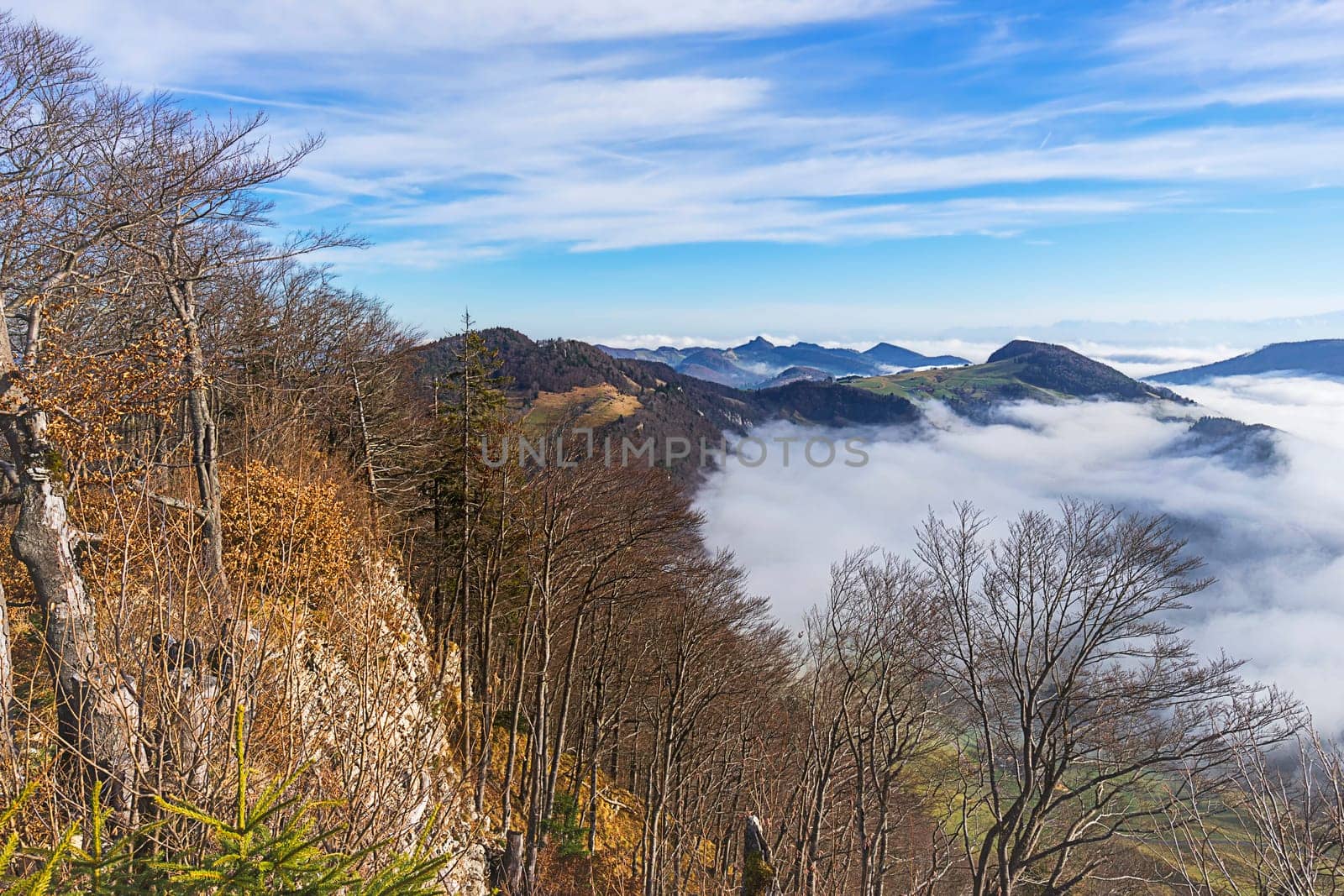 Sea of clouds under the Passwang