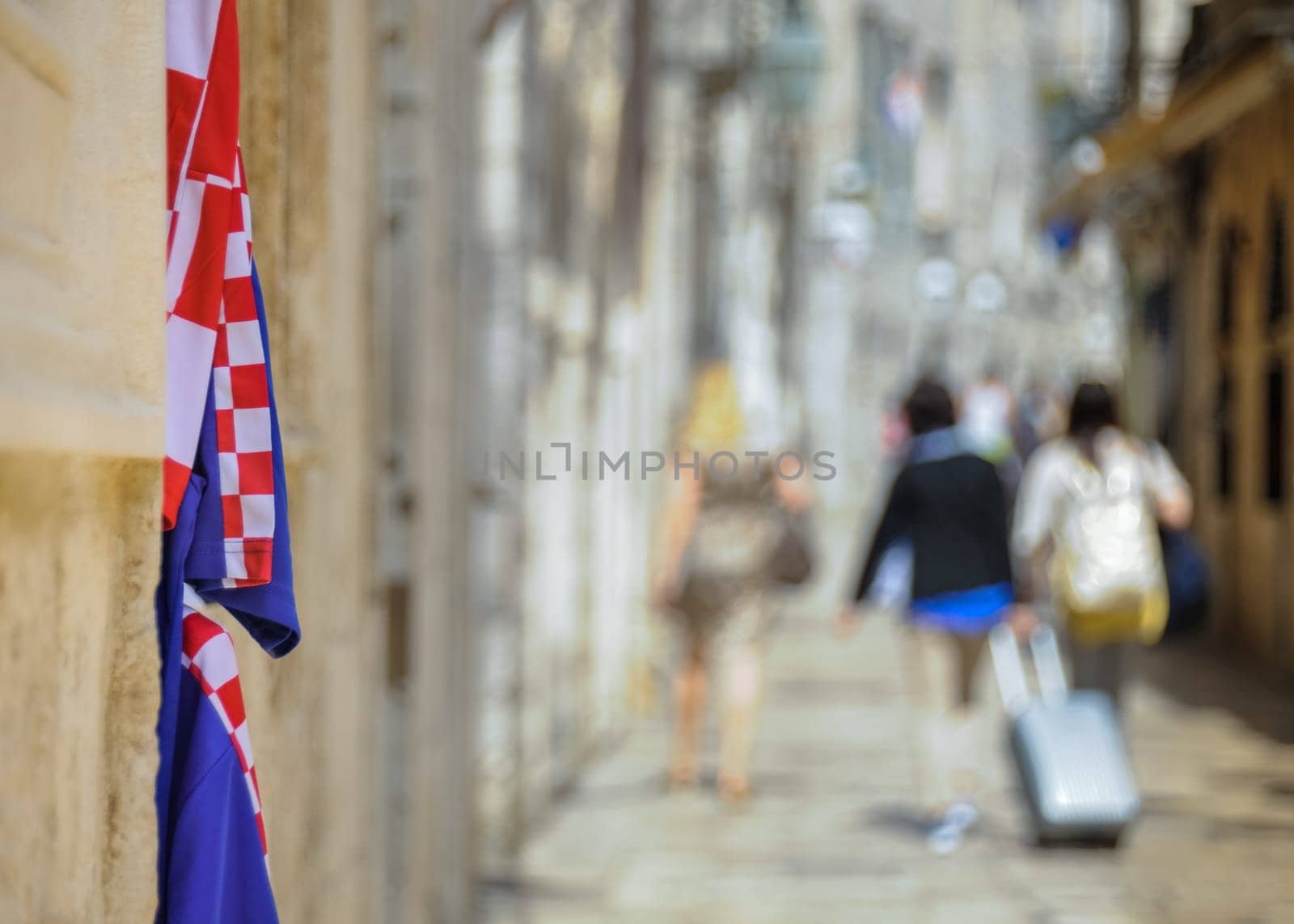 Tourists in the alleys of Dubrovnik's Old Town
