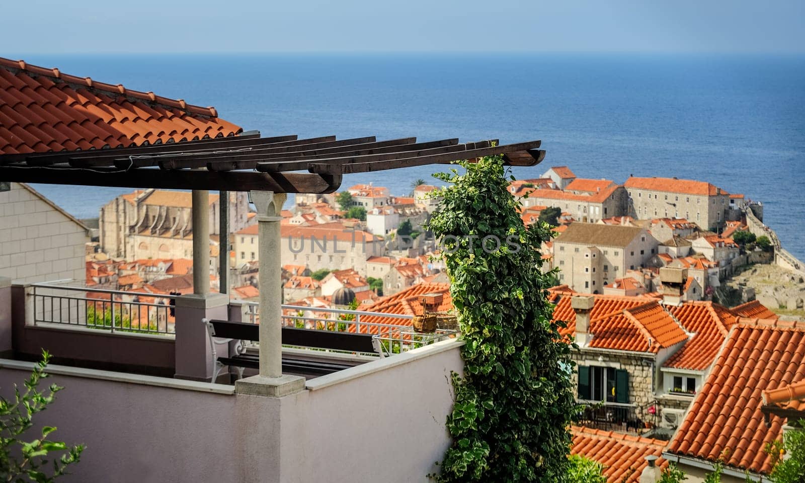 Terrace overlooking Dubrovnik