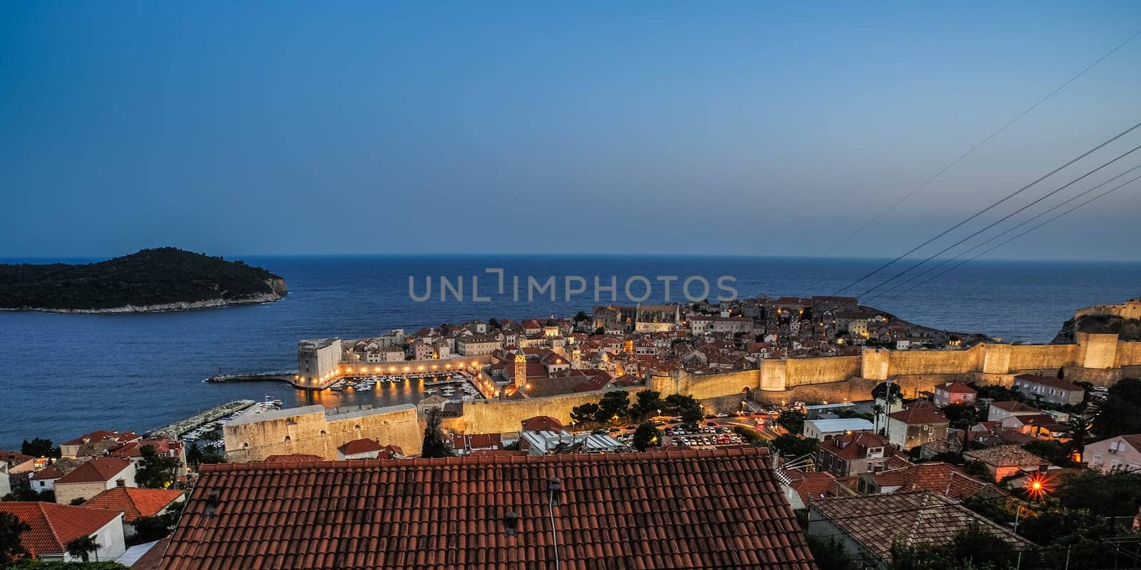 Old Town of Dubrovnik in the evening