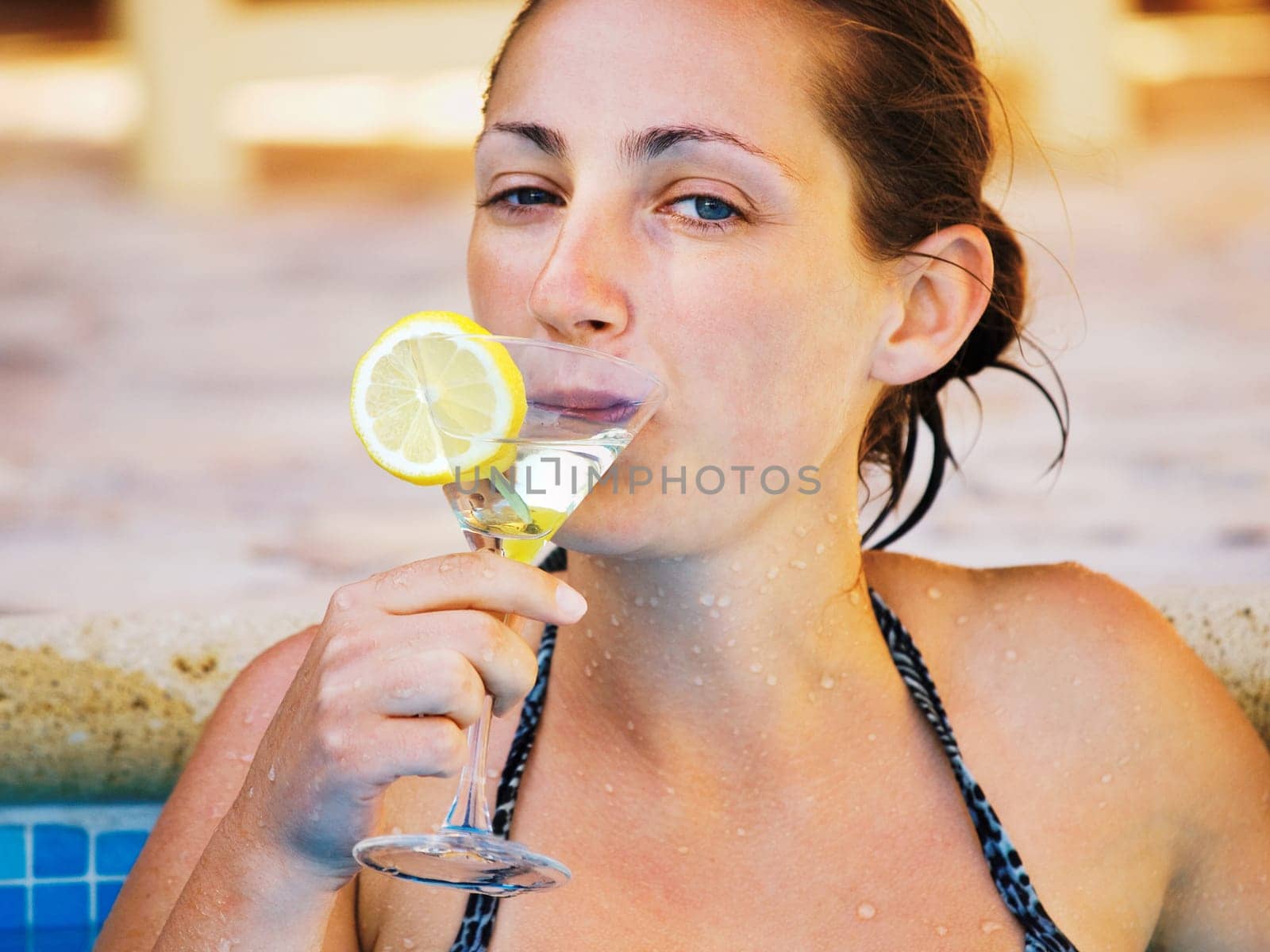 Woman at the pool