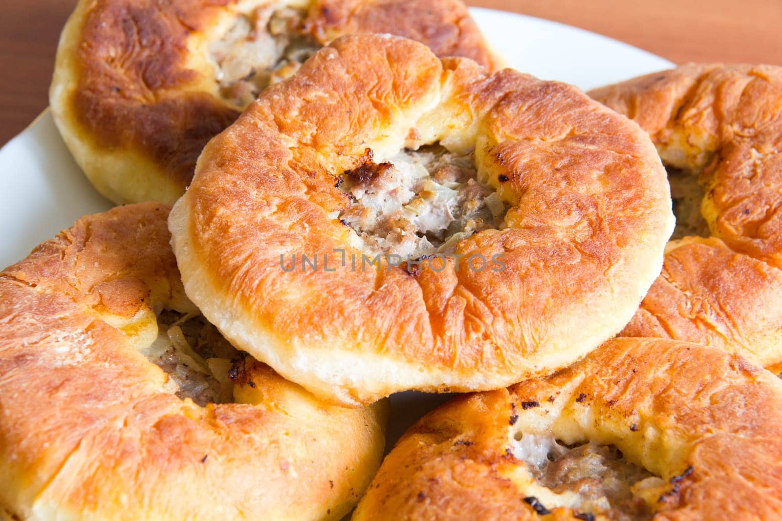 Photo of Russian Traditional handmade ruddy pie with meat
