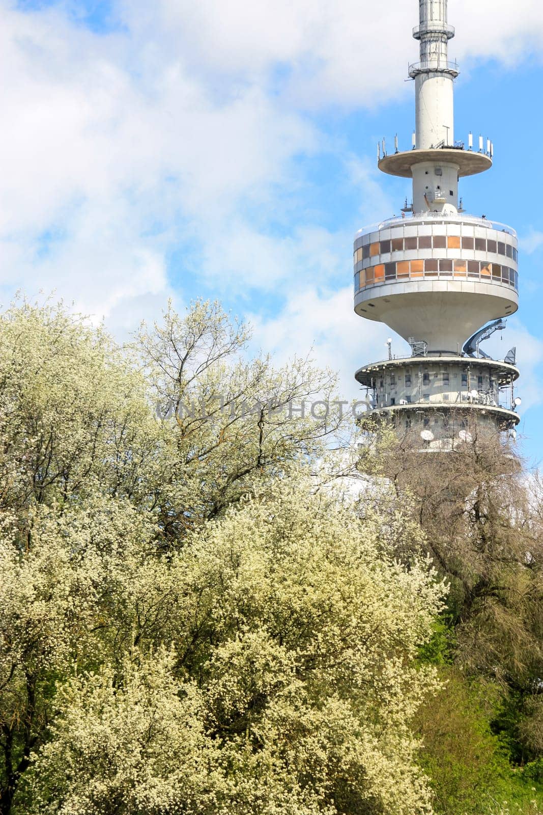 Olympic Tower - the radio tower in Munich's Olympic Park from which you have a wonderful view of the Alps