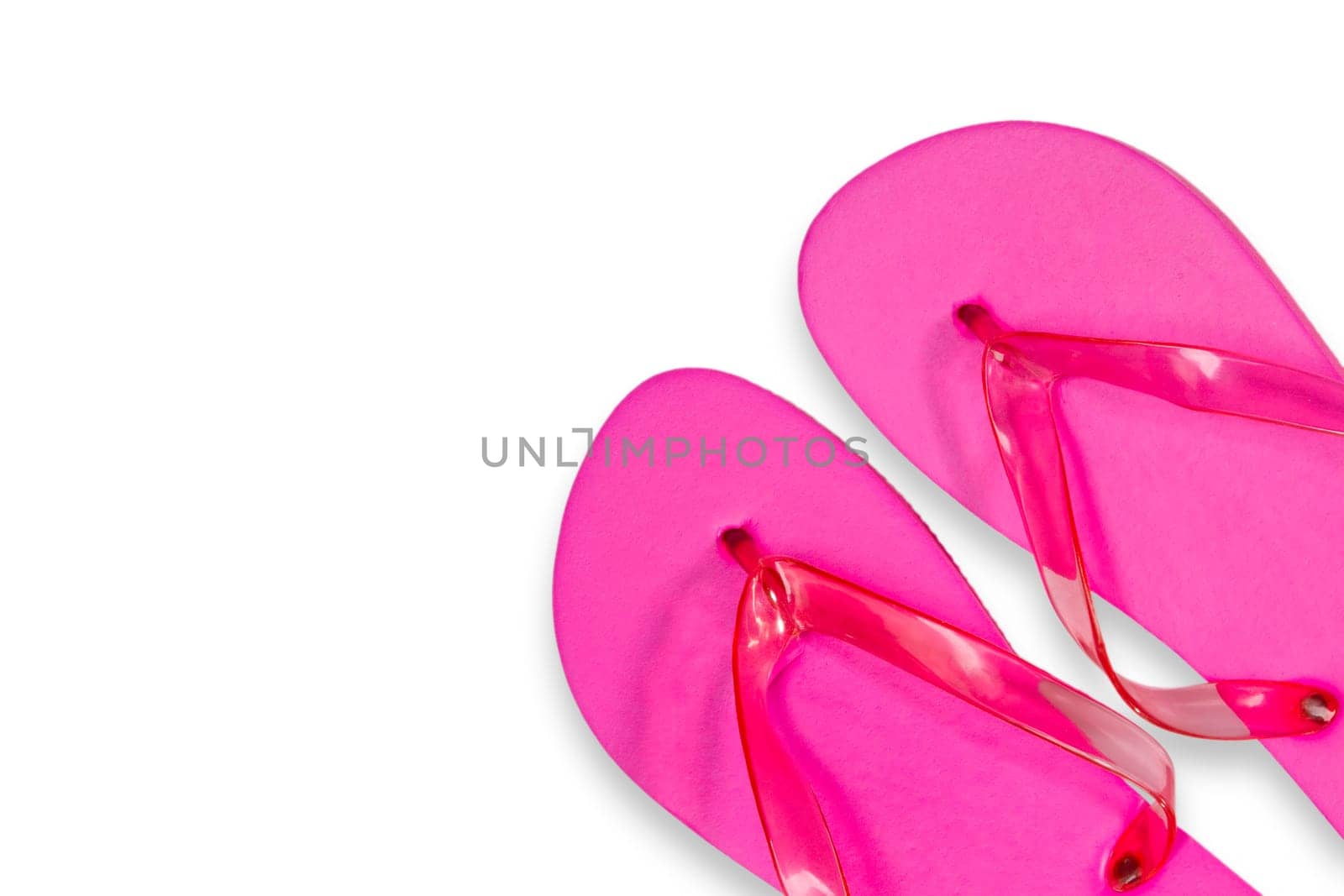 Flip flops exempted on white background