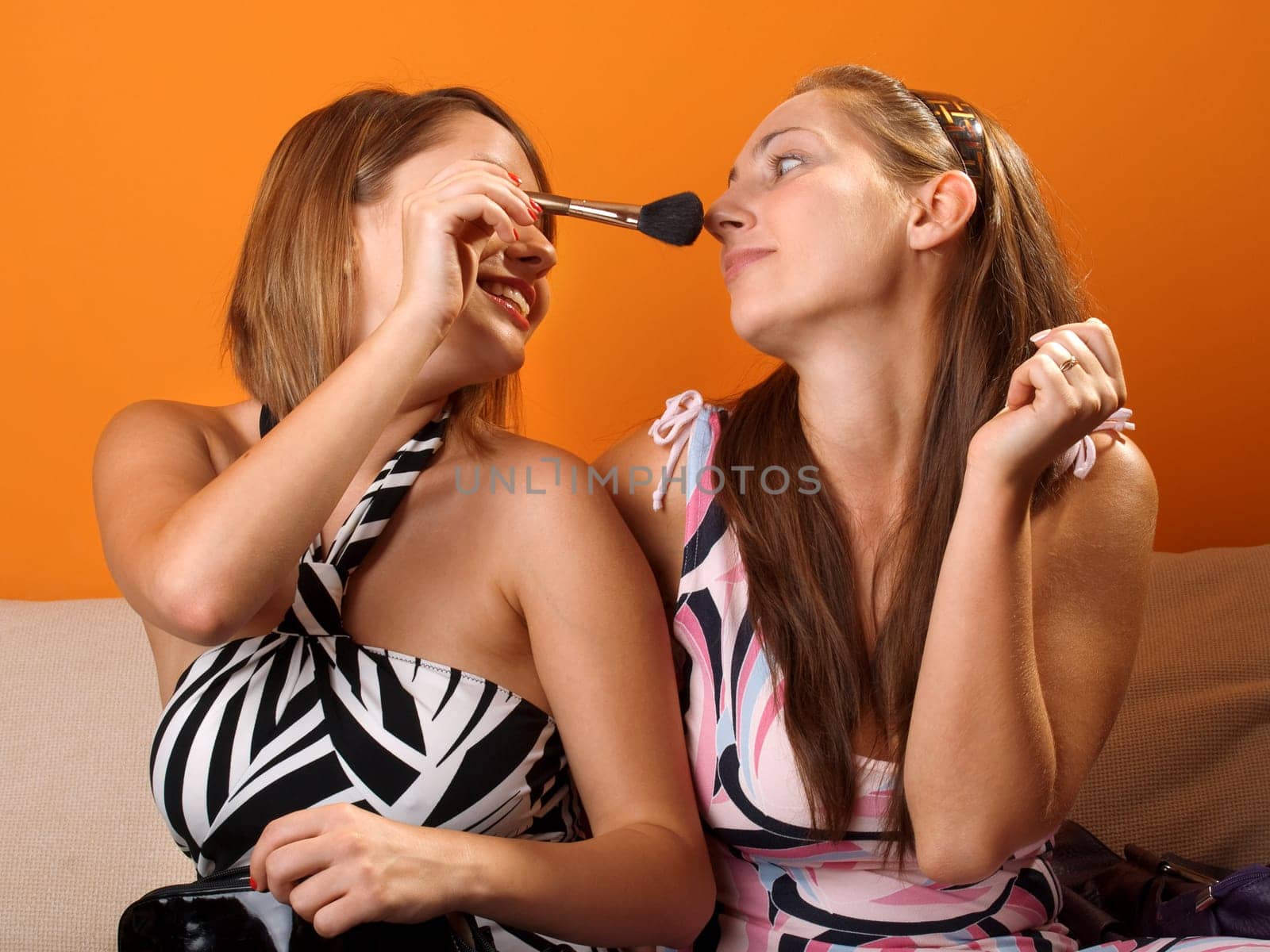 Women preparing make up