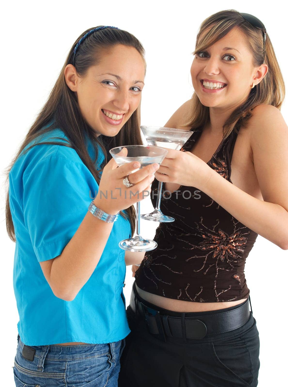 Party girls with cocktails