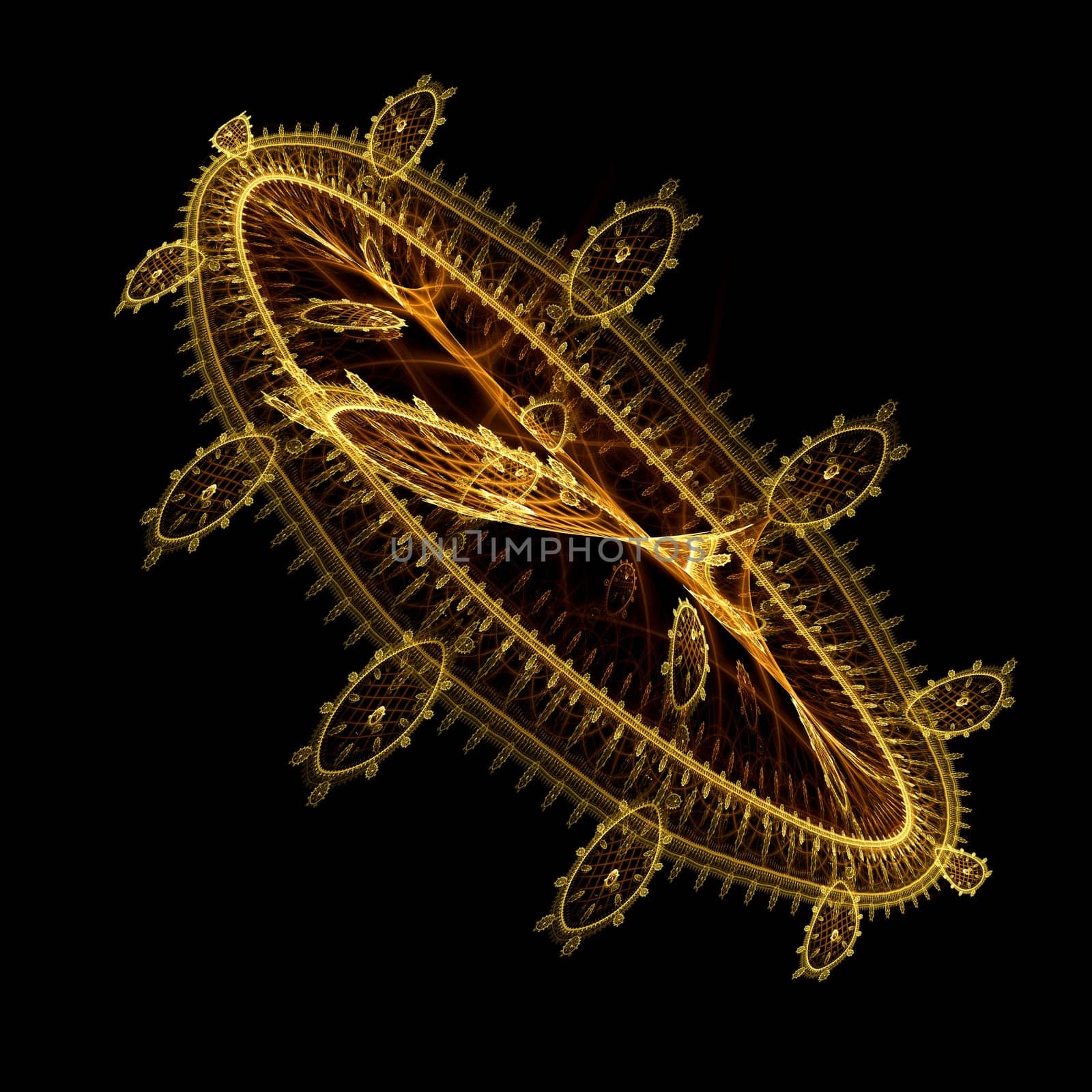 Conceptual abstract broken clock computer-generated image
