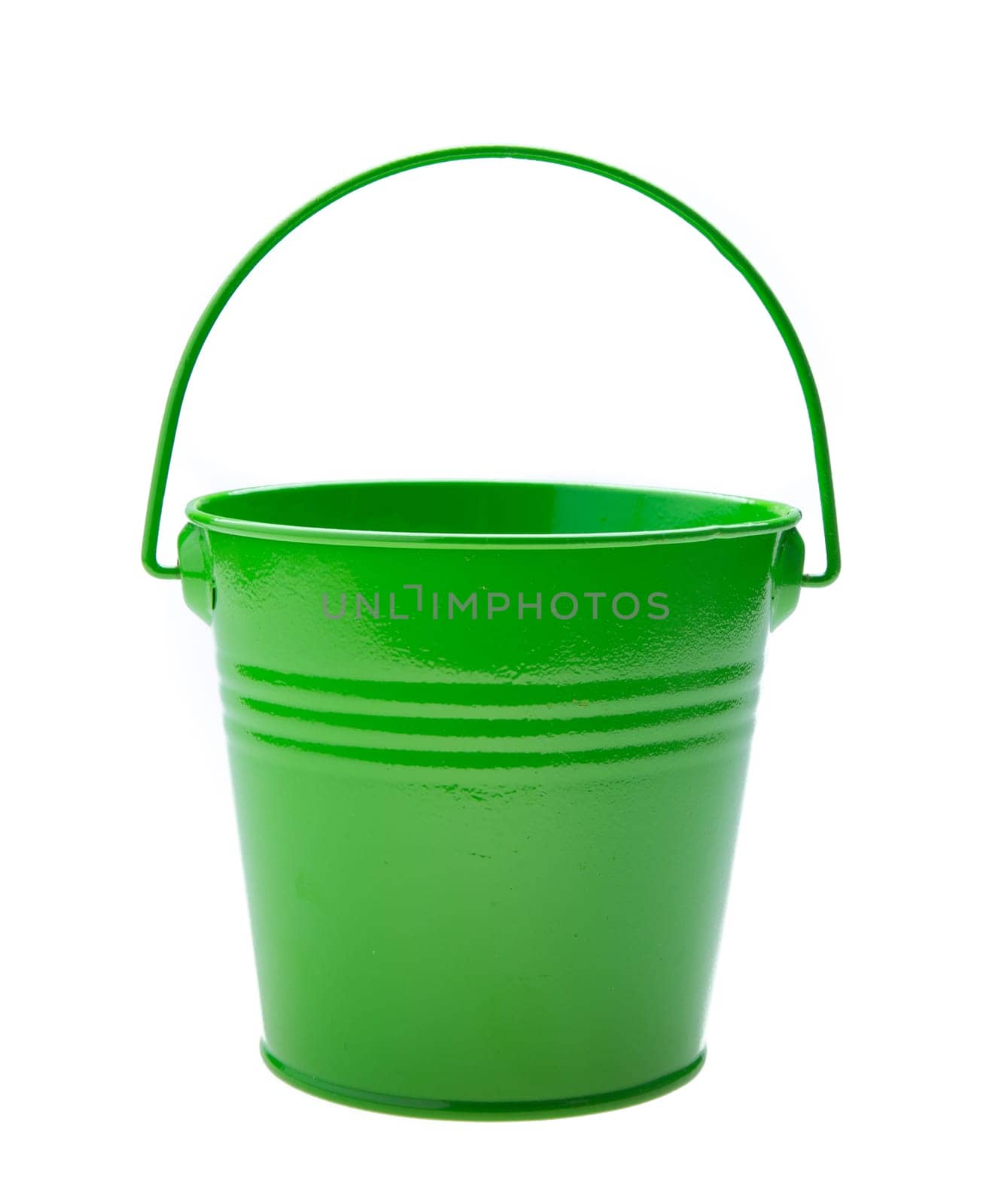 empty bucket isolated on white background