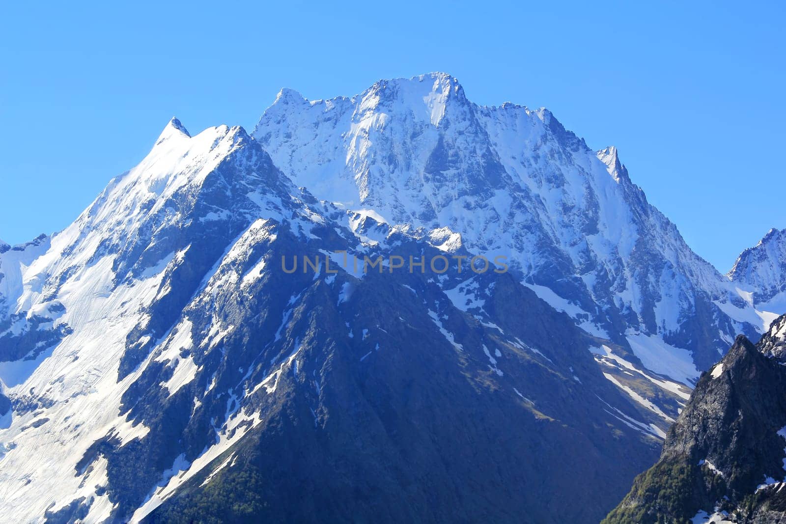 Image of beautiful landscape with Caucasus mountains