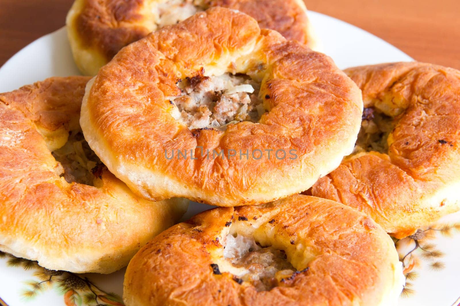 Photo of Russian Traditional handmade ruddy pie with meat