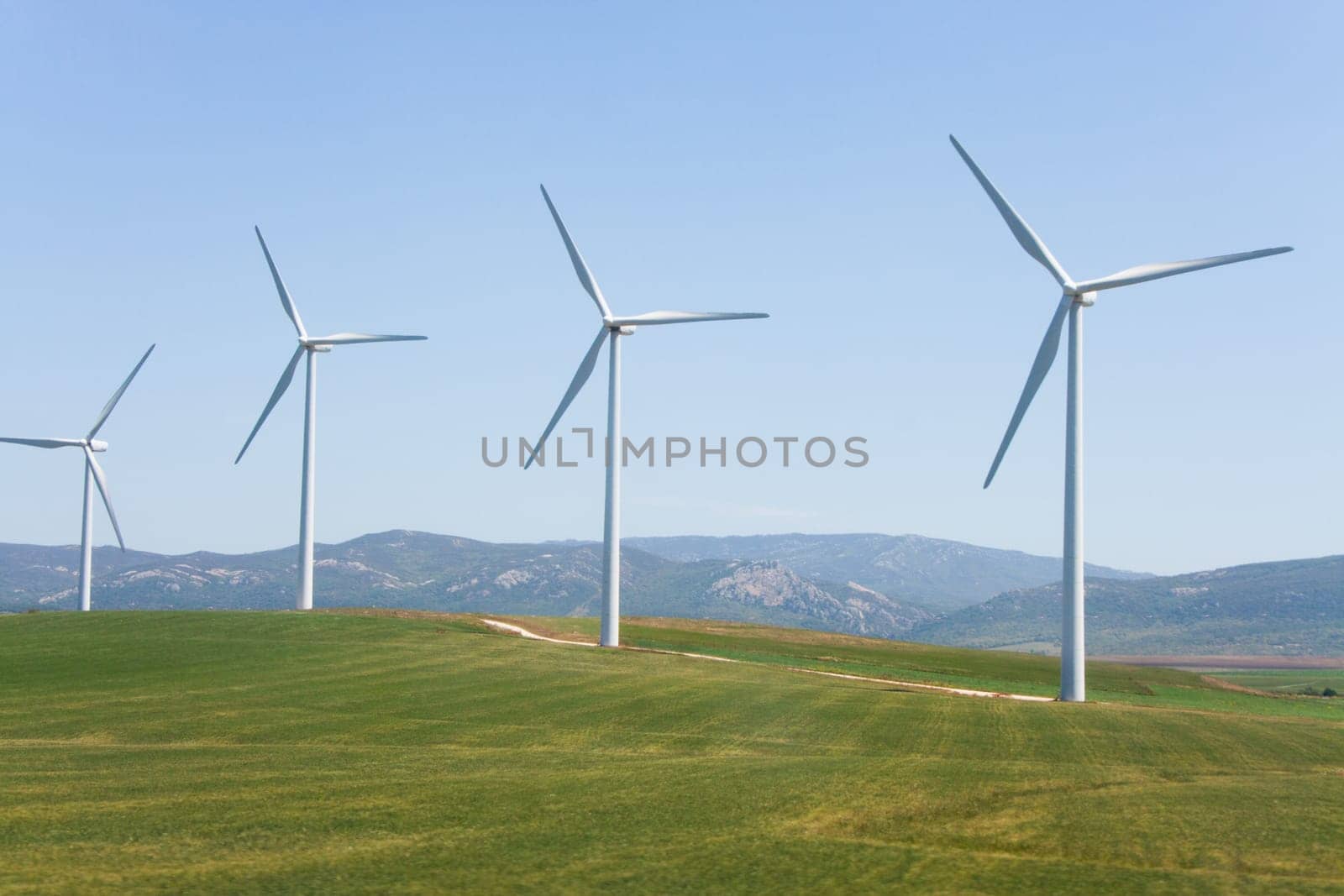 Windmills for electric power production, Cadiz province, Andalusia, Spain