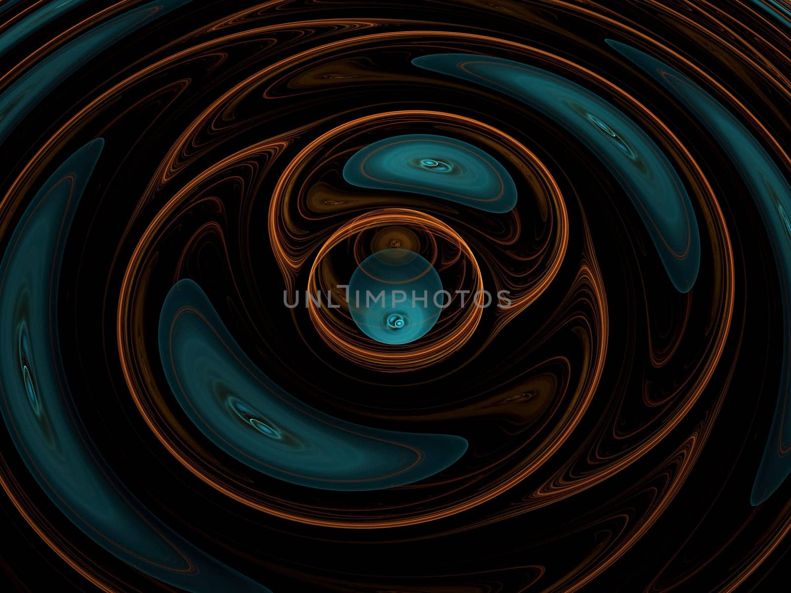 Abstract computer-generated image of randomly distributed circles