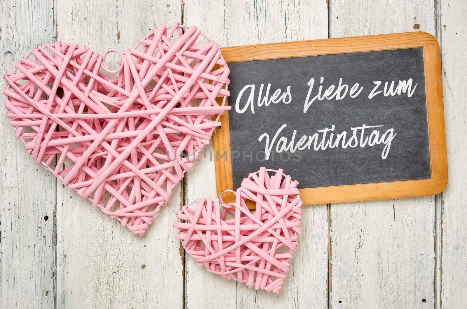 Chalkboard with Pink Hearts - All Love for Valentine's Day