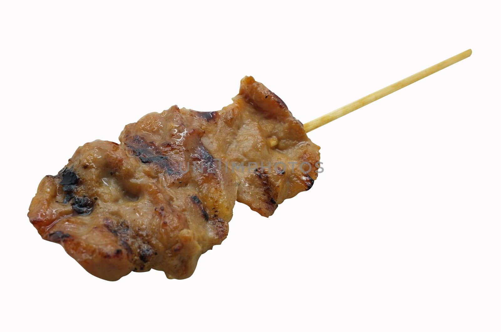 Thai-style roasted pork, grilled pork, pork steak, barbecue pork on skewers (Moo Yang, Mu Ping)